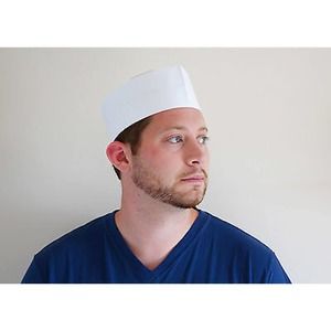 5 PACK OF WHITE RETRO PAPER SODA JERK HATS